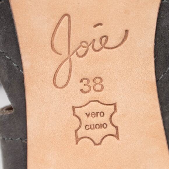 Joie Cayla Suede Studded Gladiator Caged Lace Up Heels Size 38 US 7.5 - Picture 9 of 11